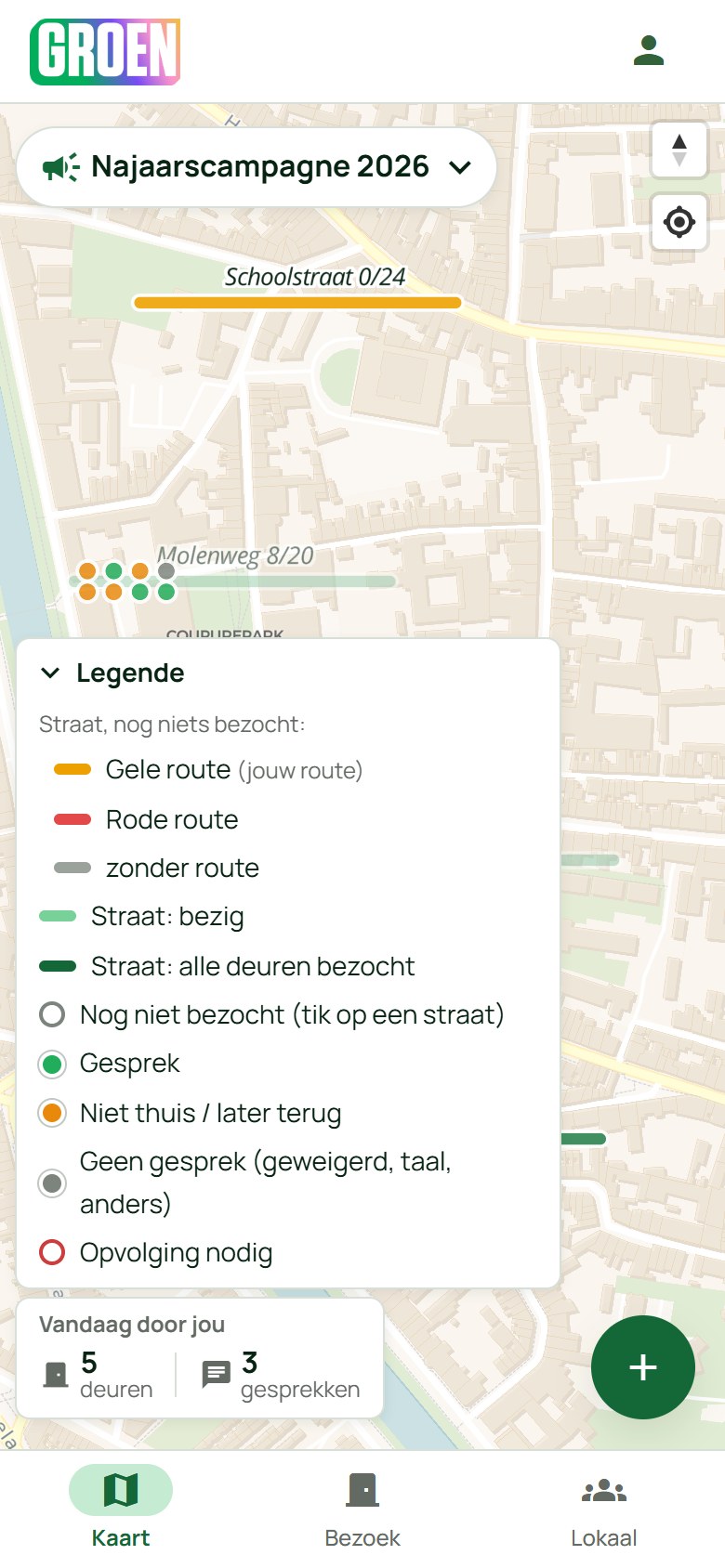 De legende van de kaart
